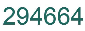 Number 294664 green image
