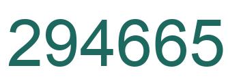 Number 294665 green image