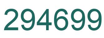 Number 294699 green image