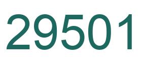 Number 29501 green image