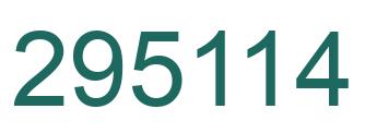 Number 295114 green image