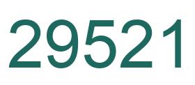 Number 29521 green image
