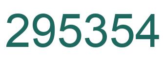 Número 295354 imagen verde