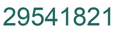 Number 29541821 green image