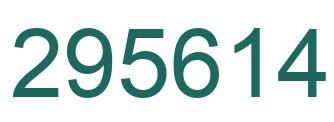 Number 295614 green image