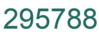 Number 295788 green image
