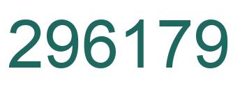 Number 296179 green image