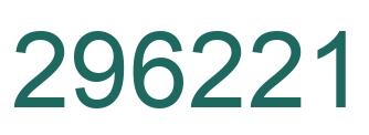 Number 296221 green image