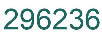 Number 296236 green image