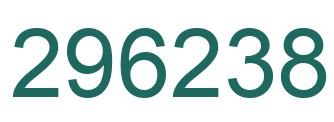 Number 296238 green image
