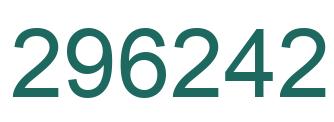 Number 296242 green image