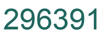 Number 296391 green image