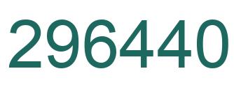 Number 296440 green image
