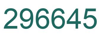 Number 296645 green image