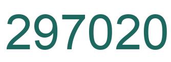 Number 297020 green image