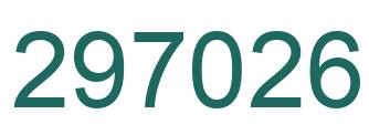 Number 297026 green image