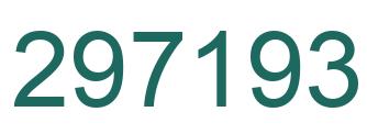 Number 297193 green image