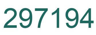 Number 297194 green image