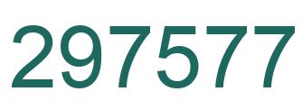 Number 297577 green image