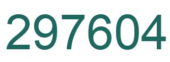 Number 297604 green image