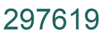 Number 297619 green image