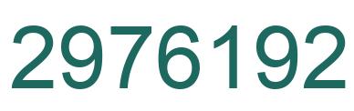 Number 2976192 green image