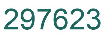 Number 297623 green image