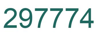 Number 297774 green image