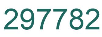 Number 297782 green image