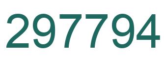 Number 297794 green image