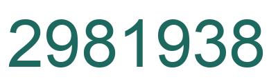 Number 2981938 green image