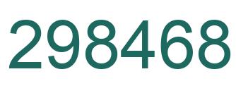 Number 298468 green image