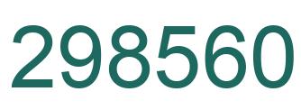 Number 298560 green image