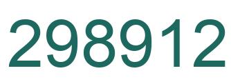 Number 298912 green image