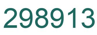 Number 298913 green image