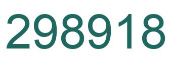 Number 298918 green image