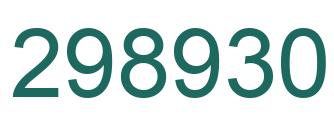 Number 298930 green image