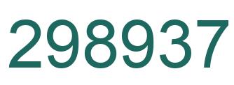 Number 298937 green image