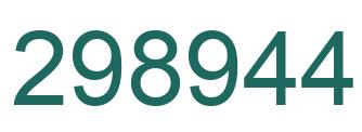 Number 298944 green image