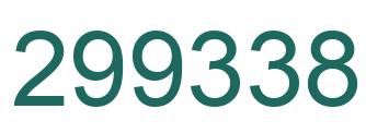 Number 299338 green image
