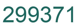 Number 299371 green image