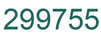 Número 299755 imagen verde