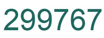 Número 299767 imagen verde