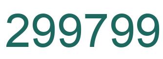 Number 299799 green image