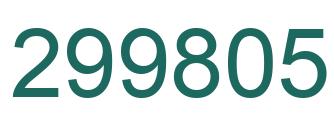 Number 299805 green image