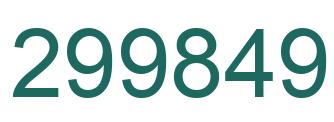 Number 299849 green image