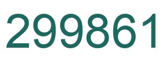 Número 299861 imagen verde