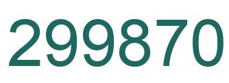 Número 299870 imagen verde