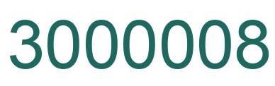 Number 3000008 green image