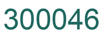 Number 300046 green image